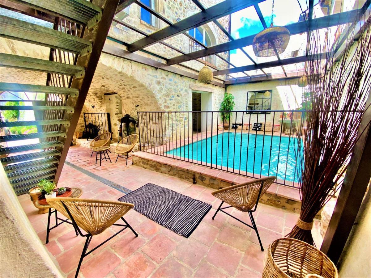 Gite De Groupe 9Ch Ou 3 Gites Independants De 3Ch - Patio Et Piscine Interieure Chauffee Toute L'Annee Vallon-Pont-d'Arc Bagian luar foto