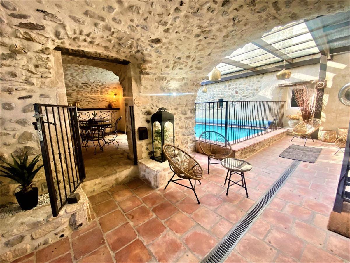 Gite De Groupe 9Ch Ou 3 Gites Independants De 3Ch - Patio Et Piscine Interieure Chauffee Toute L'Annee Vallon-Pont-d'Arc Bagian luar foto