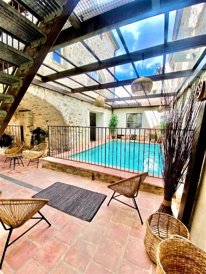 Gite De Groupe 9Ch Ou 3 Gites Independants De 3Ch - Patio Et Piscine Interieure Chauffee Toute L'Annee Vallon-Pont-d'Arc Bagian luar foto